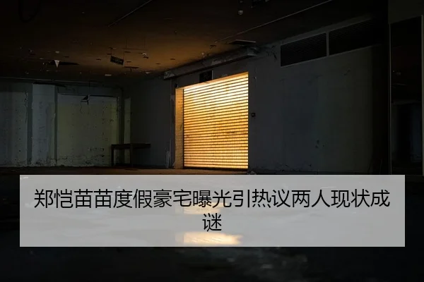 郑恺苗苗度假豪宅曝光引热议两人现状成谜